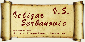 Velizar Šerbanović vizit kartica